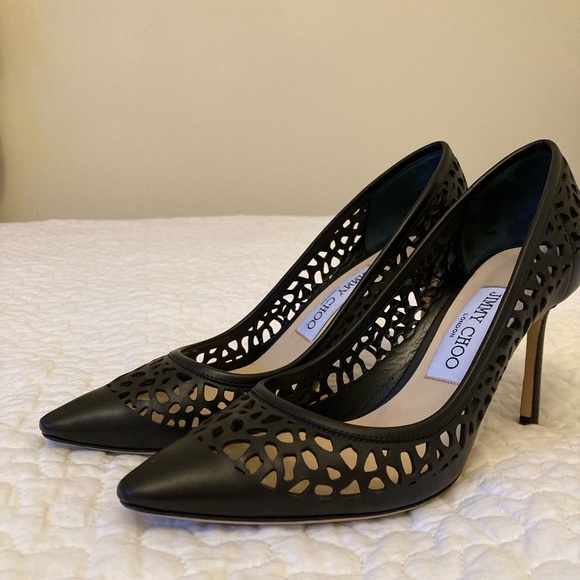 Jimmy Choo Black Romy Heels, size 36.5 - Picture 2 of 11